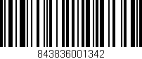 Código de barras (EAN, GTIN, SKU, ISBN): '843836001342'