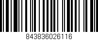 Código de barras (EAN, GTIN, SKU, ISBN): '843836026116'