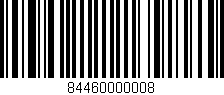 Código de barras (EAN, GTIN, SKU, ISBN): '84460000008'