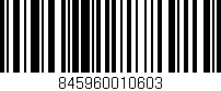 Código de barras (EAN, GTIN, SKU, ISBN): '845960010603'