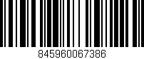 Código de barras (EAN, GTIN, SKU, ISBN): '845960067386'