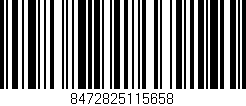 Código de barras (EAN, GTIN, SKU, ISBN): '8472825115658'