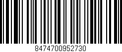 Código de barras (EAN, GTIN, SKU, ISBN): '8474700952730'