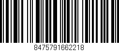 Código de barras (EAN, GTIN, SKU, ISBN): '8475791662218'