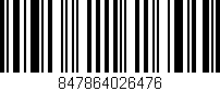 Código de barras (EAN, GTIN, SKU, ISBN): '847864026476'