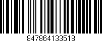 Código de barras (EAN, GTIN, SKU, ISBN): '847864133518'