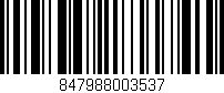Código de barras (EAN, GTIN, SKU, ISBN): '847988003537'
