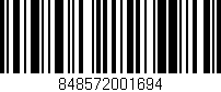 Código de barras (EAN, GTIN, SKU, ISBN): '848572001694'