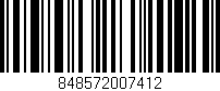 Código de barras (EAN, GTIN, SKU, ISBN): '848572007412'