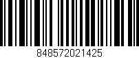 Código de barras (EAN, GTIN, SKU, ISBN): '848572021425'