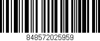 Código de barras (EAN, GTIN, SKU, ISBN): '848572025959'