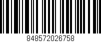 Código de barras (EAN, GTIN, SKU, ISBN): '848572026758'