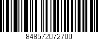 Código de barras (EAN, GTIN, SKU, ISBN): '848572072700'