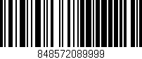 Código de barras (EAN, GTIN, SKU, ISBN): '848572089999'