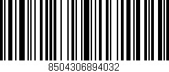 Código de barras (EAN, GTIN, SKU, ISBN): '8504306894032'