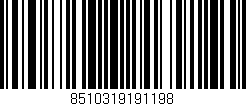 Código de barras (EAN, GTIN, SKU, ISBN): '8510319191198'