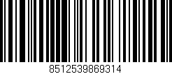 Código de barras (EAN, GTIN, SKU, ISBN): '8512539869314'