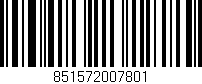 Código de barras (EAN, GTIN, SKU, ISBN): '851572007801'