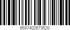 Código de barras (EAN, GTIN, SKU, ISBN): '8597402873520'