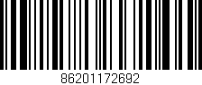 Código de barras (EAN, GTIN, SKU, ISBN): '86201172692'