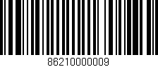 Código de barras (EAN, GTIN, SKU, ISBN): '86210000009'
