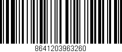 Código de barras (EAN, GTIN, SKU, ISBN): '8641203963260'