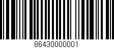 Código de barras (EAN, GTIN, SKU, ISBN): '86430000001'