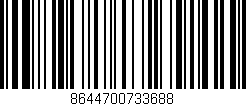 Código de barras (EAN, GTIN, SKU, ISBN): '8644700733688'