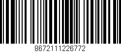 Código de barras (EAN, GTIN, SKU, ISBN): '8672111226772'