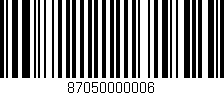 Código de barras (EAN, GTIN, SKU, ISBN): '87050000006'