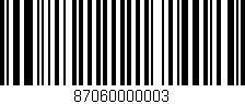 Código de barras (EAN, GTIN, SKU, ISBN): '87060000003'