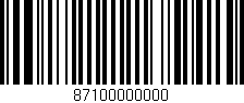 Código de barras (EAN, GTIN, SKU, ISBN): '87100000000'