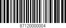 Código de barras (EAN, GTIN, SKU, ISBN): '87120000004'