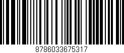 Código de barras (EAN, GTIN, SKU, ISBN): '8786033675317'