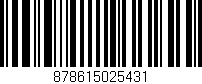 Código de barras (EAN, GTIN, SKU, ISBN): '878615025431'