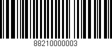 Código de barras (EAN, GTIN, SKU, ISBN): '88210000003'