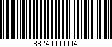 Código de barras (EAN, GTIN, SKU, ISBN): '88240000004'