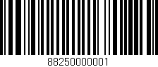 Código de barras (EAN, GTIN, SKU, ISBN): '88250000001'