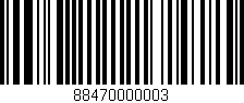 Código de barras (EAN, GTIN, SKU, ISBN): '88470000003'