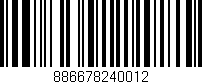 Código de barras (EAN, GTIN, SKU, ISBN): '886678240012'