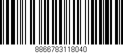 Código de barras (EAN, GTIN, SKU, ISBN): '8866783118040'