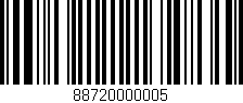 Código de barras (EAN, GTIN, SKU, ISBN): '88720000005'