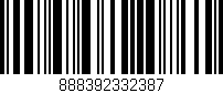 Código de barras (EAN, GTIN, SKU, ISBN): '888392332387'