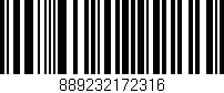 Código de barras (EAN, GTIN, SKU, ISBN): '889232172316'