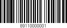 Código de barras (EAN, GTIN, SKU, ISBN): '89110000001'