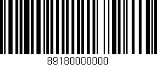Código de barras (EAN, GTIN, SKU, ISBN): '89180000000'