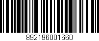 Código de barras (EAN, GTIN, SKU, ISBN): '892196001660'