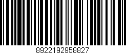 Código de barras (EAN, GTIN, SKU, ISBN): '8922192958827'