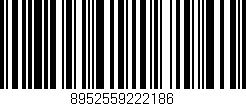 Código de barras (EAN, GTIN, SKU, ISBN): '8952559222186'