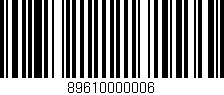 Código de barras (EAN, GTIN, SKU, ISBN): '89610000006'